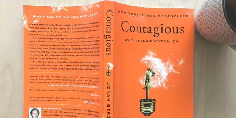 Contagious - Why Things Catch On - A Best BookBy Jonah On Display.