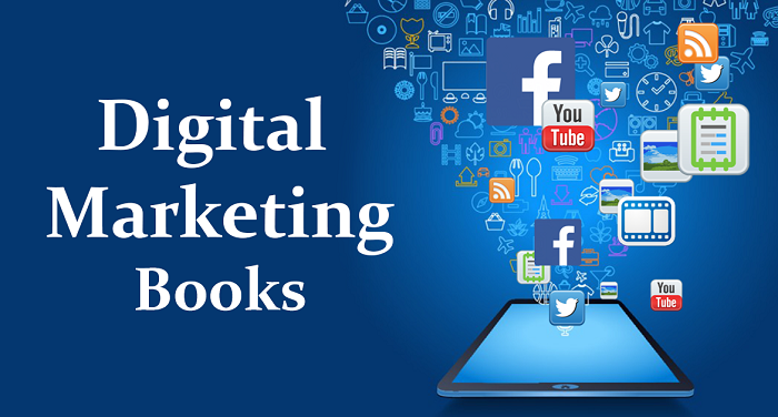 A Text That Written Digital Marketing Books Which Represented By A Smartphone Popups The Social Media In A Virtual Panel