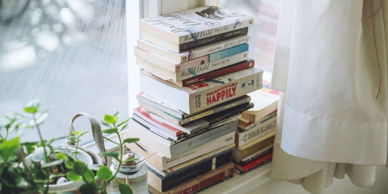 A Stack of Books For Entrepreneurs And Startup Founders Placed Near The Window.