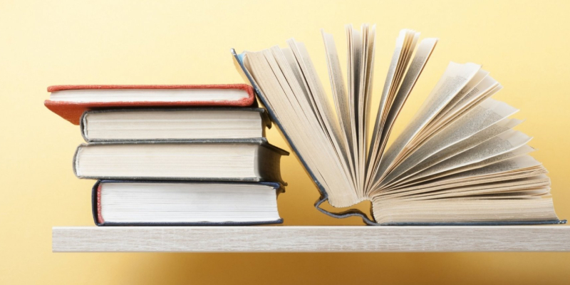 A Book Collection Which Is Placed On The Floating table.