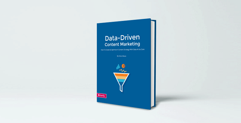 Data Driven Content Marketing - A Book On Displayed On Grey Background.