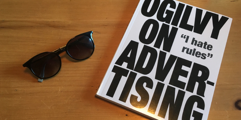 A Book Called Ogilvy On Advertising - Placed On The Table.